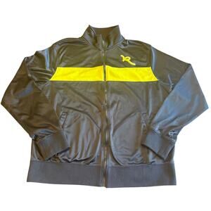 Rocawear Mens Tracksuit Jacket Black Full Zip Size XL Track Top Shirt Vintage